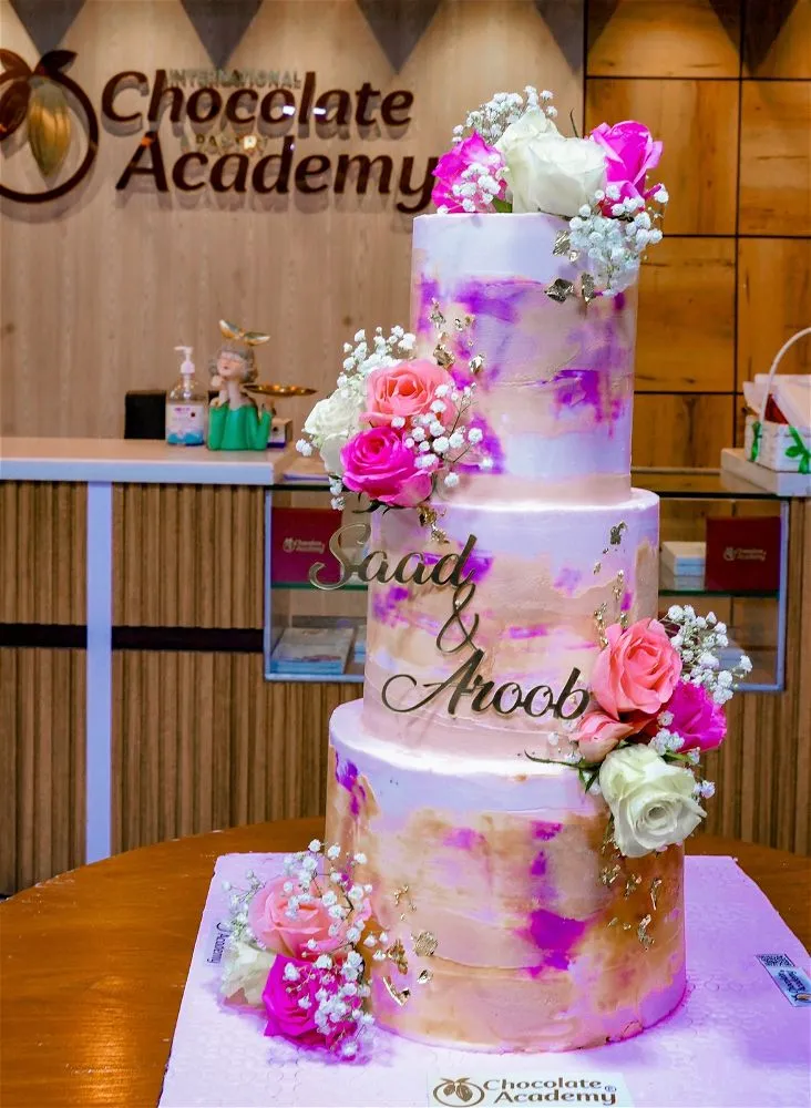 Pink Wedding Cake